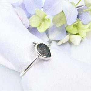 Labradorite Ring Drop & Circles (925 Silver)