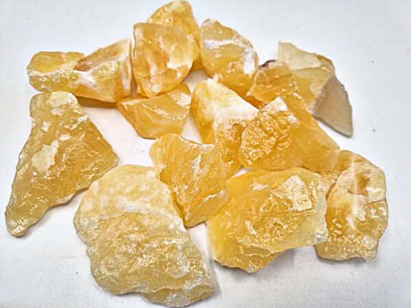 Orange Calcite Rough Crystal Pieces