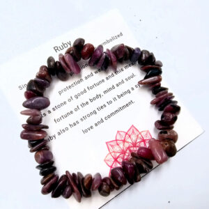 Ruby Stone Chip Bangle