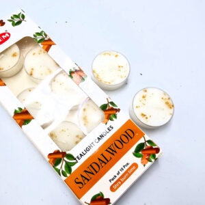 Hem Sandalwood Tealight Candles (Pack of 10)