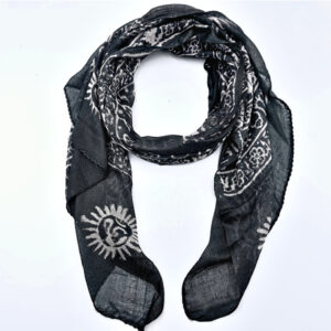 Meditation Scarf - Black Om