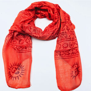Meditation Scarf - Orange Om