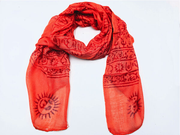 Meditation Scarf - Orange Om