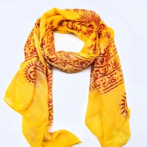 Meditation Scarf - Yellow Om