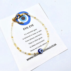 Evil Eye Seed Bead Bangle