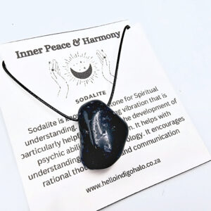 Sodalite Tumbled Stone Necklace (Peace)