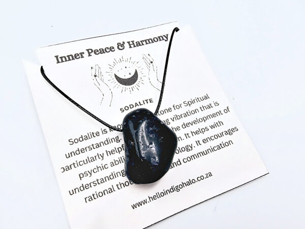 Sodalite Tumbled Stone Necklace (Peace)