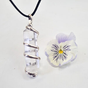 Clear Quartz Spiral pendant