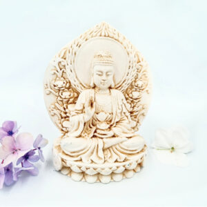 Indian Buddha Statue On Lotus (13cm)