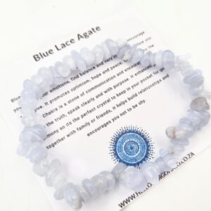 Blue Lace Agate Chips Bangle