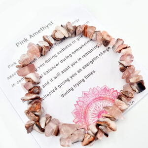 Pink Amethyst Chips Bangle