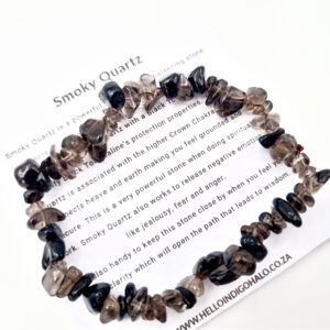NEW stone chipped bangle smoky quartz