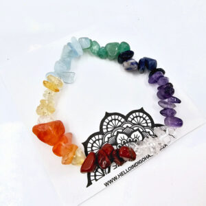 Colourful Gemstone Chips Bangle