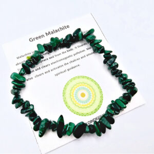 Green Malachite Chips Bangle