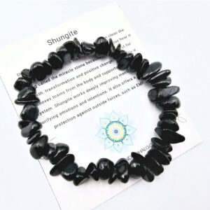 *Shungite Stone Chip Bangle