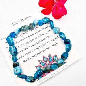 Blue Apatite Gemstone Nugget Bangle