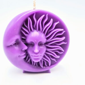 Sun & Moon Purple Candle (9cm