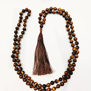 Tigers Eye Mala Bead Necklace