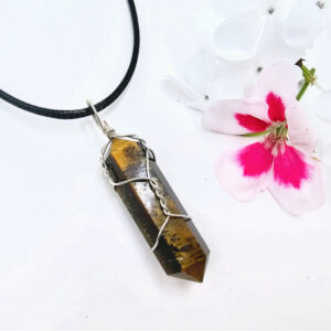 Tigers Eye Point Wrap necklace (Protection)