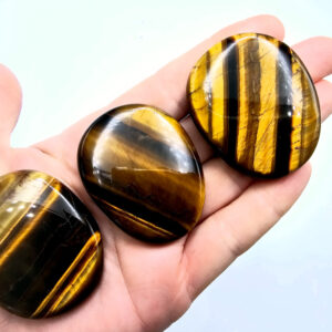 Tigers Eye Palm Stones Thin (4.5cm)