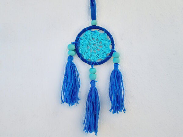 Turquoise Crochet Dream Catcher (6cm)