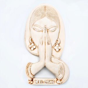 Namaste' Welcome Sign WHITE (28 cm)