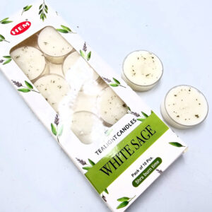 Hem White Sage Tealight Candles (Pack of 10)