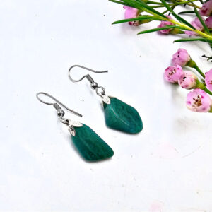 Amazonite Drop Earrings (Stainless Steel)