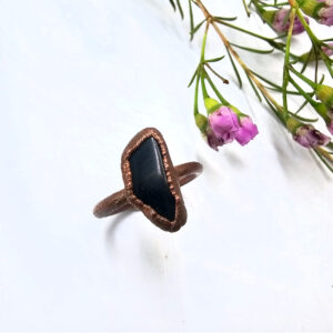 Black Tourmaline Copper Ring