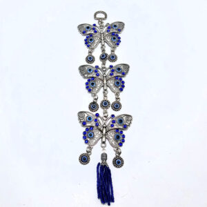 Butterfly evil eye hanging chime