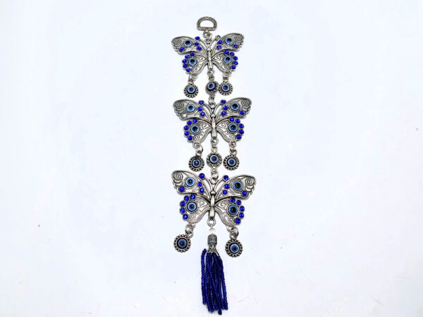 Butterfly evil eye hanging chime