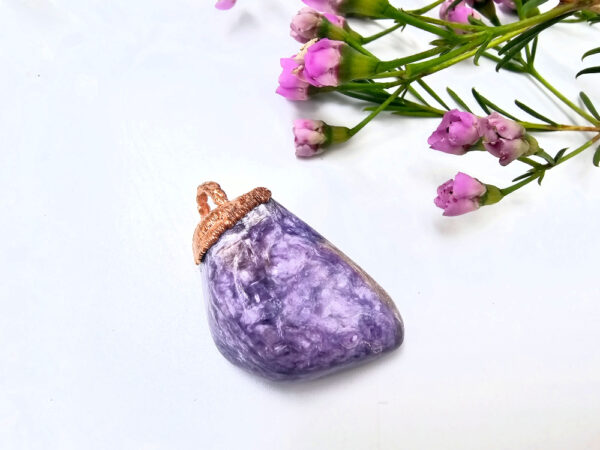 Charoite Copper Pendant