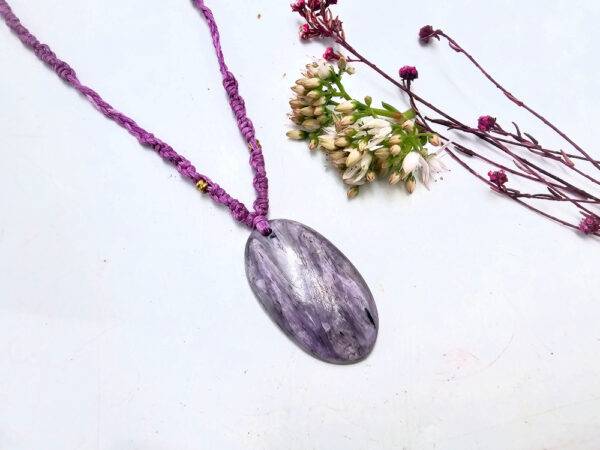 Charoite Macrame Necklace