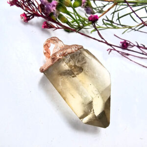 Copper citrine pendant