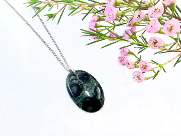 Kambaba Jasper Necklace stainless steel