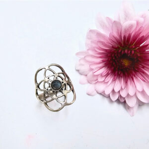 *Labradorite Flower Of Life Ring