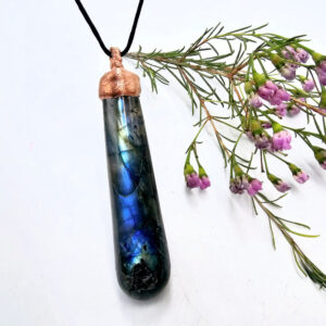 Labradorite copper sent necklace