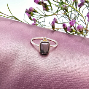 Labradorite square 925 silver ring