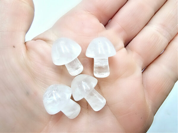 Clear quartz mini crystal mushrooms