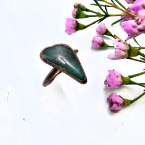 Nephrite Jade Copper Ring