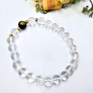 OM Bead Black Onyx Bangle Amplified (8mm)
