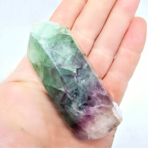 Rainbow fluorite point