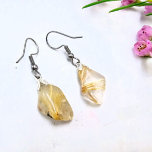 Rutilated Quartz Drop Earrings