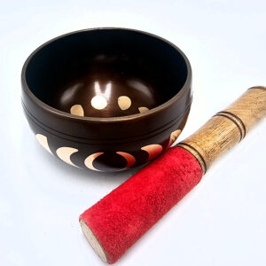 small brown moon phase singing bowl