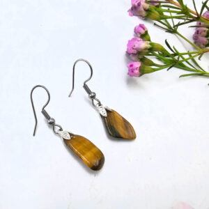 Tigers eye drop earrings