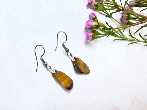 Tigers eye drop earrings