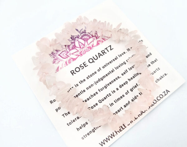 Rose Quartz Chips Bangle