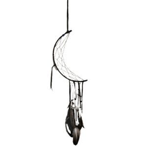 Crescent Moon Dream Catcher Black (35cm)