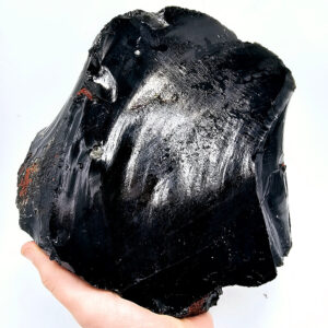 Black obsidian large rough chunks