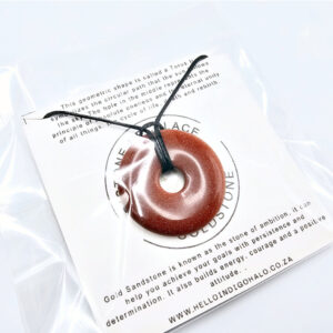 Gold Goldstone Pi Stone Necklace